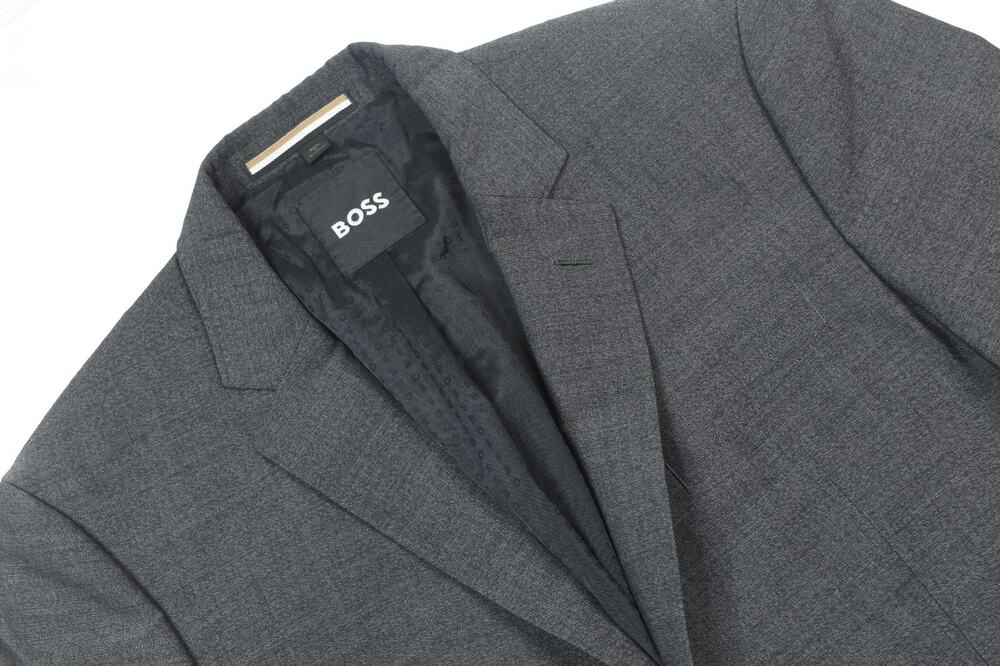 Hugo Boss Sportscoat Blazer Mens 38S Gray Two-Button Slim Fit Stretch Wool